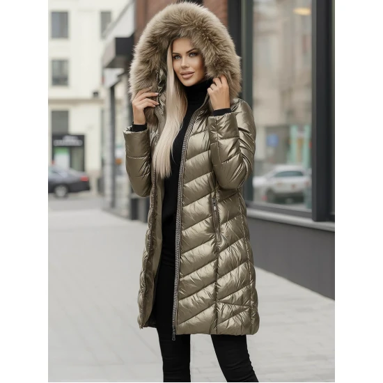 Auksinės spalvos žieminė moteriška striukė Marisa JS/16M9100/403Z