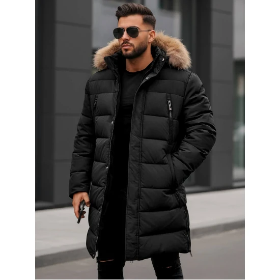 Vyriška juoda žieminė striukė Bruno JS/19M1290/392