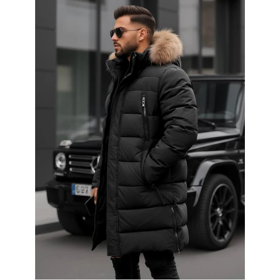 Vyriška juoda žieminė striukė Bruno JS/19M1290/392