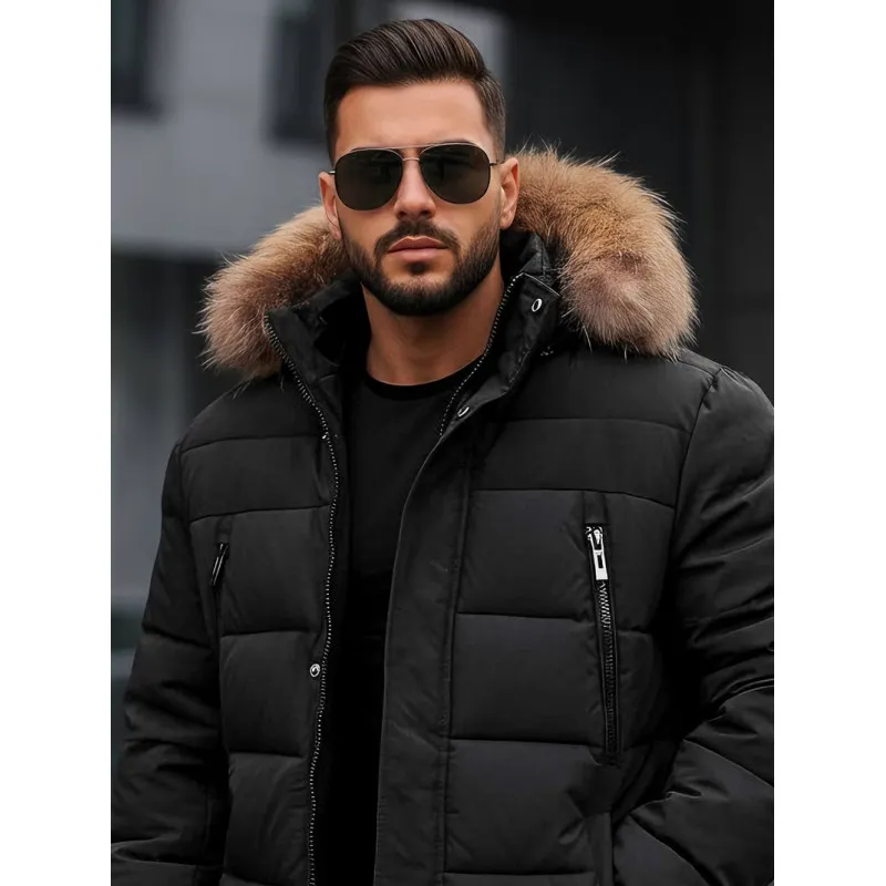 Vyriška juoda žieminė striukė Bruno JS/19M1290/392