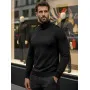 Мужской черный свитер с высоким воротником Lenox