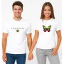 Комплект белых футболок «Lithuania-бабочка» (чёрный)