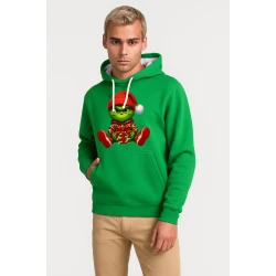 Žalias džemperis su gobtuvu Grinčas