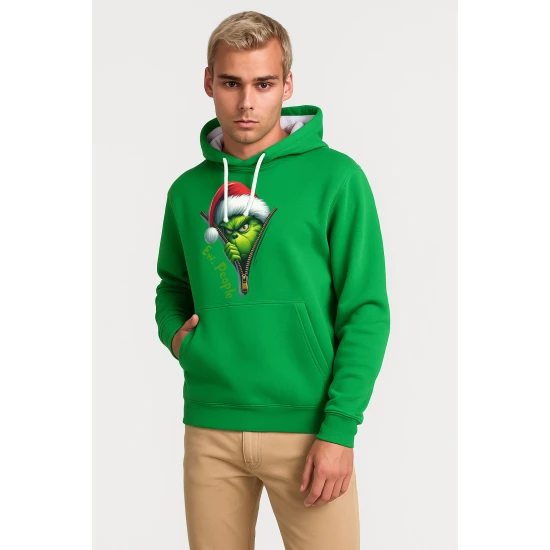 Žalais džemperis su gobtuvu Rimtas grinčas