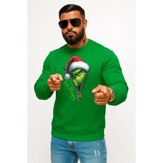 Žalias džemperis be gobtuvo Rimtas grinčas