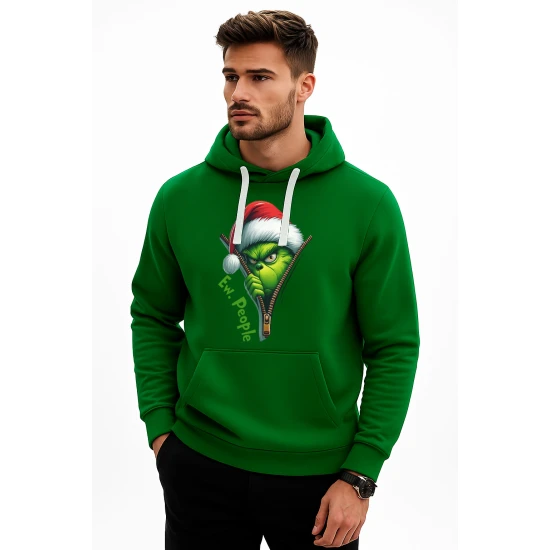 Tamsiai žalais džemperis su gobtuvu Rimtas grinčas