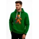 Tamsiai žalias džemperis su gobtuvu Imbierinis sausainis