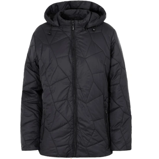 Juoda dygsniuota striukė Jen Moteriškos striukės