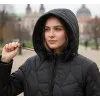 Juoda dygsniuota striukė Jen Moteriškos striukės