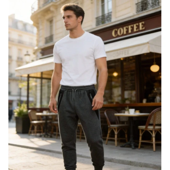 Vyriškos tamsiai pilkos kelnės Doni Laisvalaikio kelnės