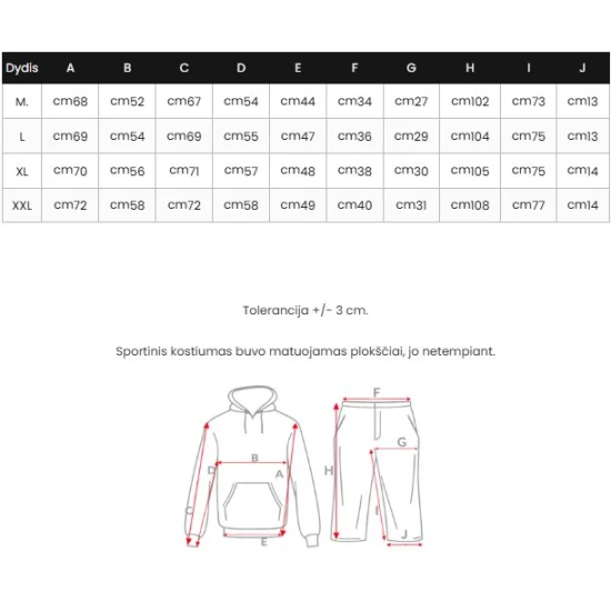 Tamsiai pilkas vyriškas sportinis kostiumas Toni