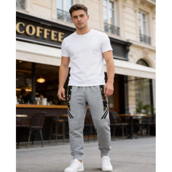 Vyriškos šviesiai pilkos kelnės Clif