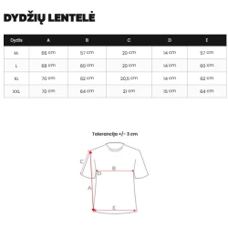 Vyriški balti oversize marškinėliai Jevin