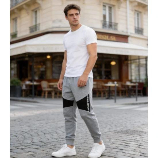 Vyriškos šviesiai pilkos kelnės Arton Laisvalaikio kelnės