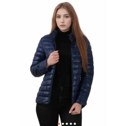 Moteriška tamsiai mėlynos spalvos striukė Tina