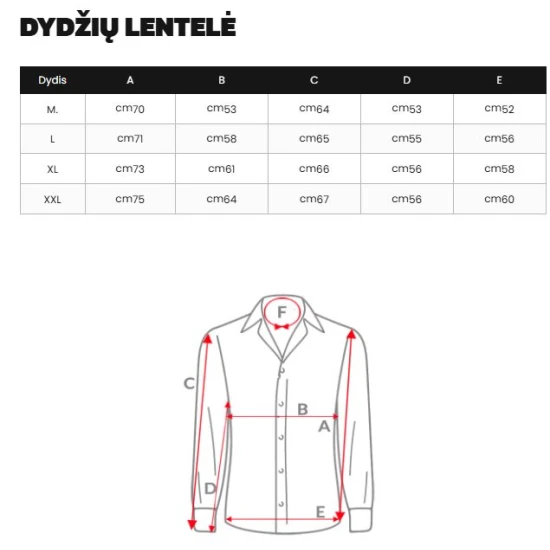 Vyriški tamsiai mėlyni marškiniai Melba