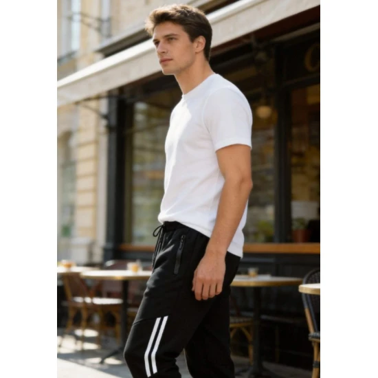 Vyriškos juodos kelnės Jasper Laisvalaikio kelnės