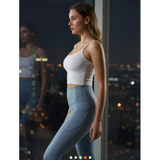 Moteriškos mėlynos spalvos sportinės kelnės Nomi Laisvalaikio kelnės