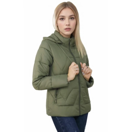 Chaki spalvos moteriška striukė Mija Moteriškos striukės