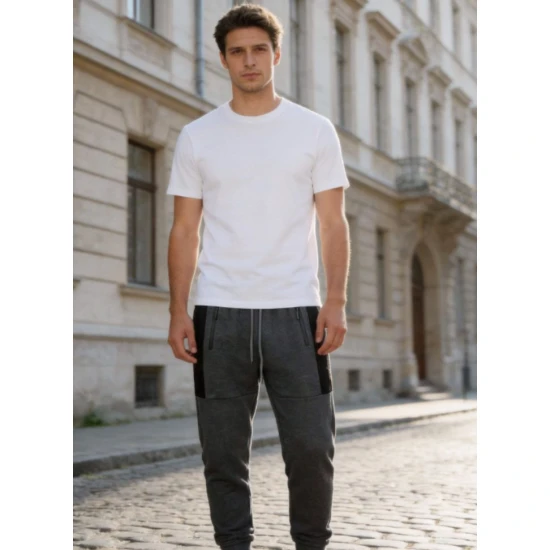 Vyriškos tamsiai pilkos kelnės Jackson Laisvalaikio kelnės