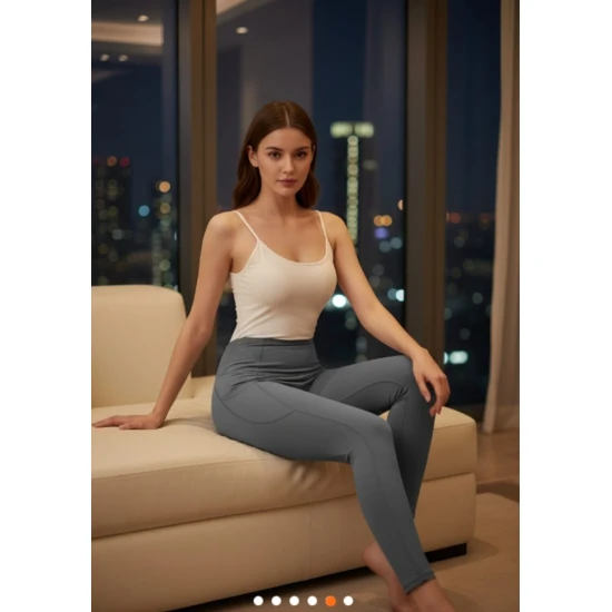 Moteriškos pilkos spalvos sportinės kelnės Nomi Laisvalaikio kelnės