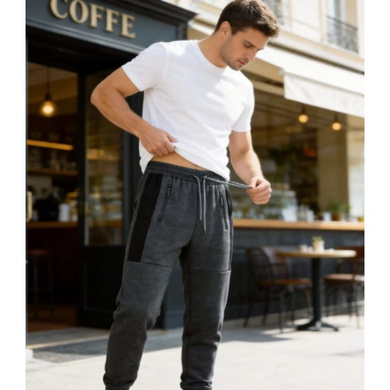 Vyriškos tamsiai pilkos kelnės Jackson Laisvalaikio kelnės