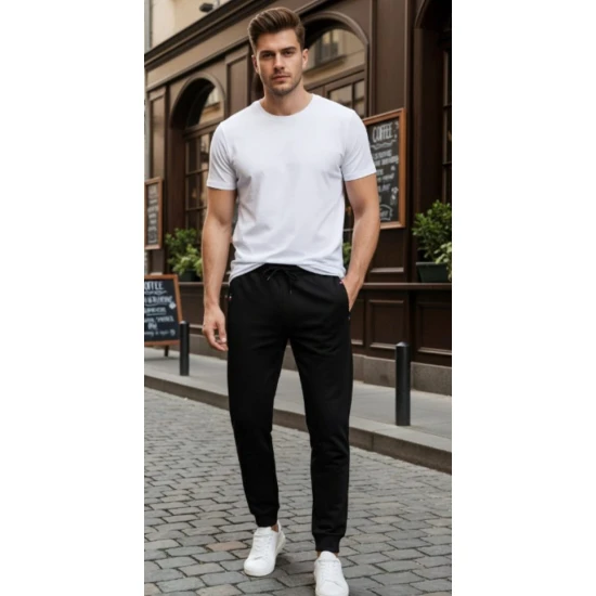 Vyriškos juodos kelnės Norman Laisvalaikio kelnės