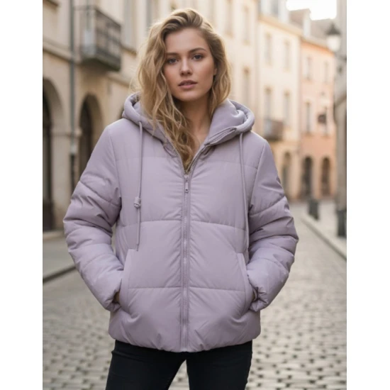 Rožinės spalvos moteriška striukė Alin Moteriškos striukės