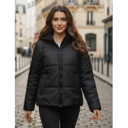 Juodos spalvos moteriška striukė Alin