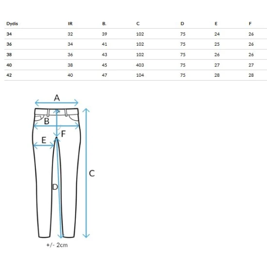 Moteriški šviesiai mėlynos spalvos aukštu liemeniu džinsai Lind Džinsai ir Kelnės