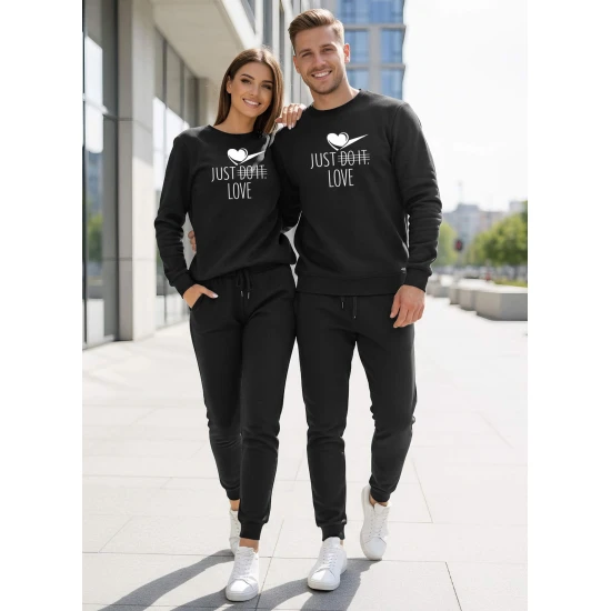 Juodi džemperiai Just do it (baltas)