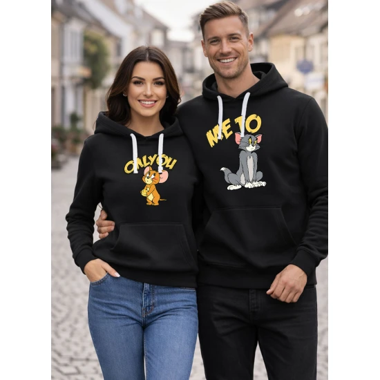 Juodi džemperiai su gobtuvu Only you-me to