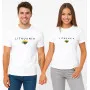 Комплект белых футболок «Lithuania» (чёрный)