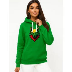 Moteriškas žalias džemperis Vilkas