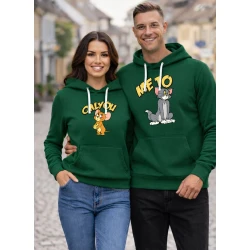 Tamsiai žali džemperiai su gobtuvu Only you-me to