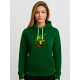 Moteriškas tamsiai žalias džemperis Geometrinis vilkas