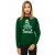 Женский темно-зелёный свитшот без капюшона Dakar (белый)