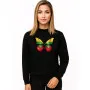 Женский чёрный свитшот без капюшона Drugelis LT