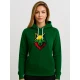 Moteriškas tamsiai žalias džemperis Vilkas Džemperiai su užrašais