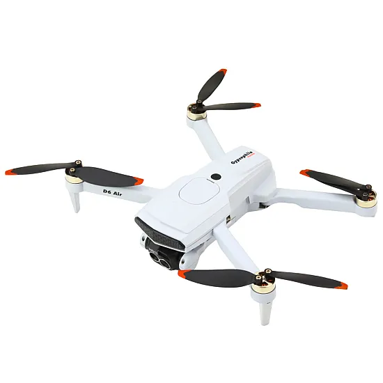 D6 PRO šviesiai pilkas dronas su kamera