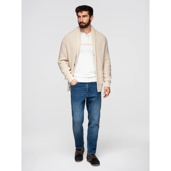 Vyriški tamsiai mėlyni džinsai Luca Džinsai ir Jogeriai