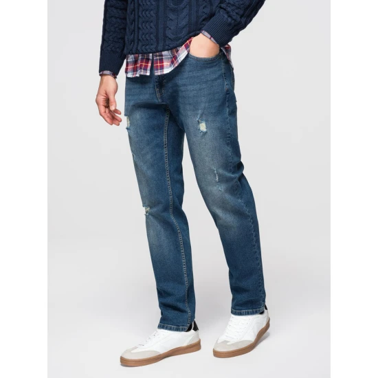 Vyriški tamsiai mėlyni džinsai Benit