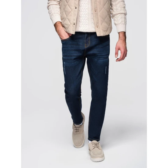 Vyriški tamsiai mėlyni džinsai Andre