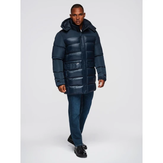 Vyriška tamsiai mėlyna žieminė striukė Brod