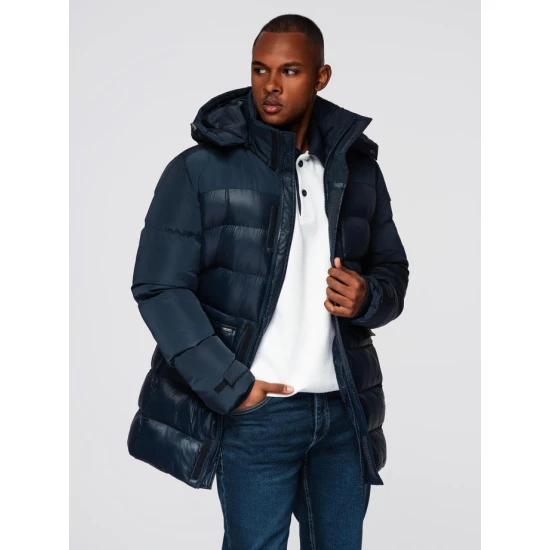 Vyriška tamsiai mėlyna žieminė striukė Brod