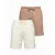 Level Up Unisex Shorts Set in Taupe/Light Brown