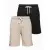 Комплект мужских черных/коричневых шорт Porto