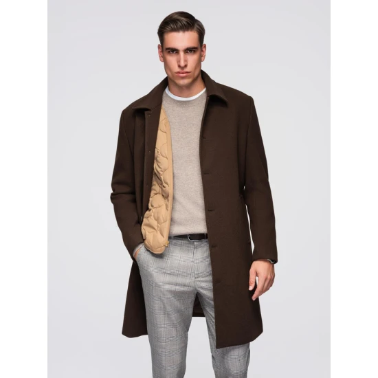 Vyriškas rudas paltas Corpo