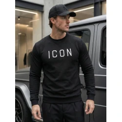 Vyriškas juodas džemperis Icon