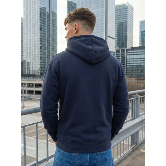 Vyriškas tamsiai mėlynas džemperis Ostin Vyriški džemperiai su gobtuvu